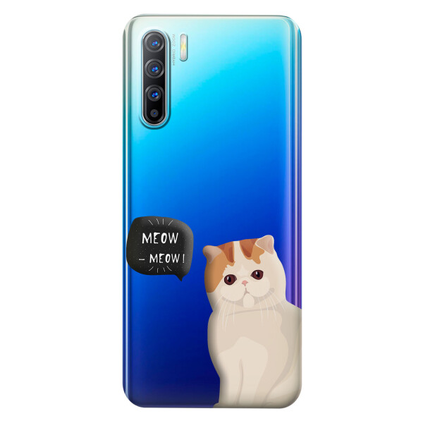 

Прозрачный силиконовый чехол iSwag для OPPO Reno 3 с рисунком - Котенок (KS3767)