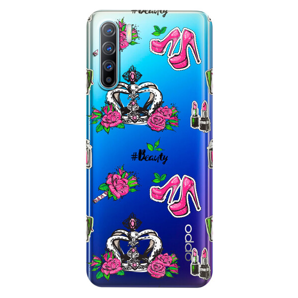 

Прозрачный силиконовый чехол iSwag для OPPO Reno 3 с рисунком - Женский дизайн (KS3780)