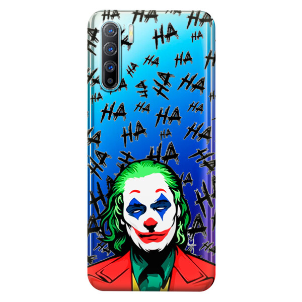 

Прозрачный силиконовый чехол iSwag для OPPO Reno 3 с рисунком - Джокер (KS3793)