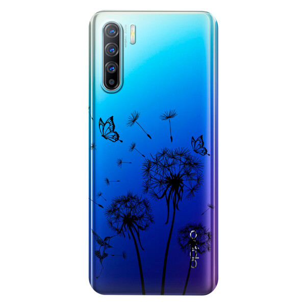 

Прозрачный силиконовый чехол iSwag для OPPO Reno 3 с рисунком - Одуванчики (KS3796)