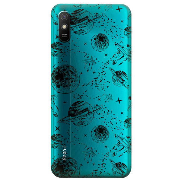 

Прозрачный силиконовый чехол iSwag для Xiaomi Redmi 9A с рисунком - Космос (KS3888)