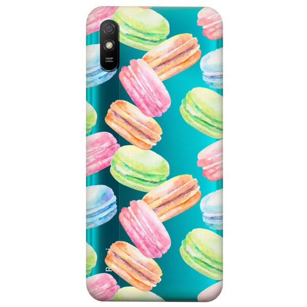 

Прозрачный силиконовый чехол iSwag для Xiaomi Redmi 9A с рисунком - Французские печенья (KS3907)
