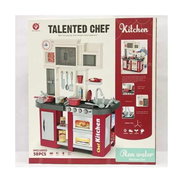 

Детская кухня с холодильником и циркуляцией воды Kitchen Chef, с световыми и звуковыми эффектами арт. 922-103