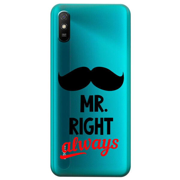 

Прозрачный силиконовый чехол iSwag для Xiaomi Redmi 9A с рисунком - Mr Right (KS3945)