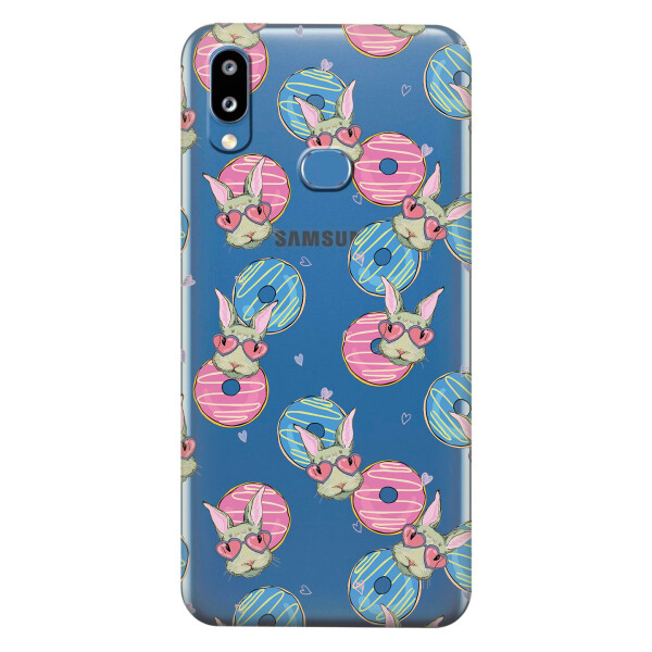 

Прозрачный силиконовый чехол iSwag для Samsung Galaxy M01s с рисунком - Зайчики (KS3955)