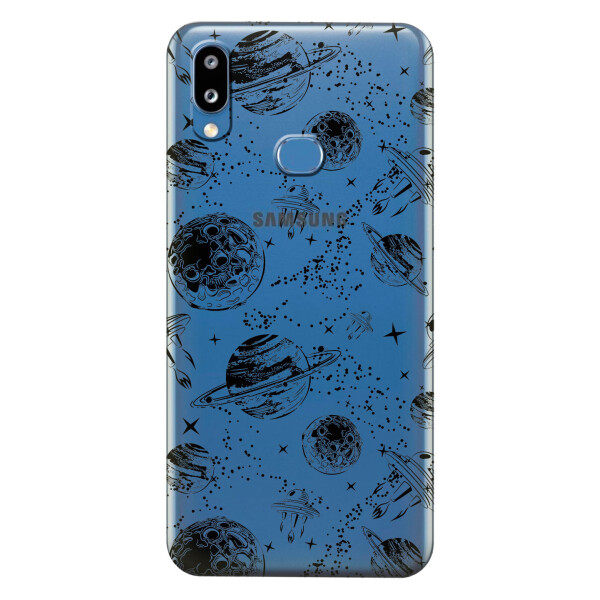 

Прозрачный силиконовый чехол iSwag для Samsung Galaxy M01s с рисунком - Космос (KS3963)