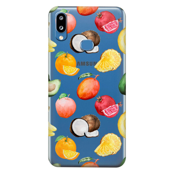 

Прозрачный силиконовый чехол iSwag для Samsung Galaxy M01s с рисунком - Фрукты (KS3981)
