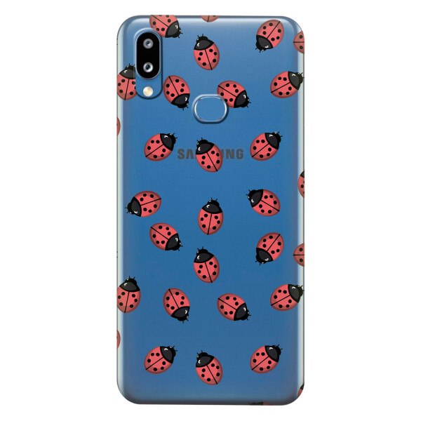 

Прозрачный силиконовый чехол iSwag для Samsung Galaxy M01s с рисунком - Божьи коровки (KS3983)