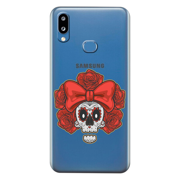 

Прозрачный силиконовый чехол iSwag для Samsung Galaxy M01s с рисунком - Готический череп (KS4004)