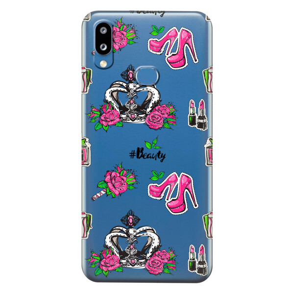 

Прозрачный силиконовый чехол iSwag для Samsung Galaxy M01s с рисунком - Женский дизайн (KS4005)