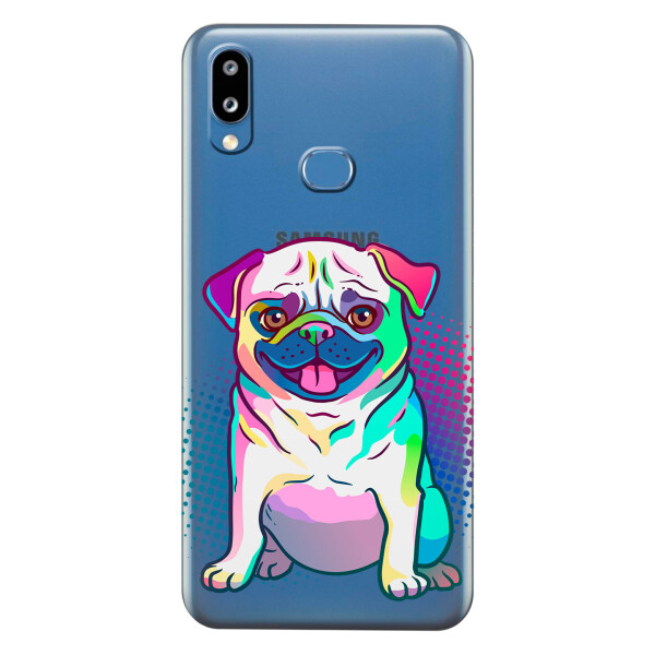 

Прозрачный силиконовый чехол iSwag для Samsung Galaxy M01s с рисунком - Мопс (KS4010)