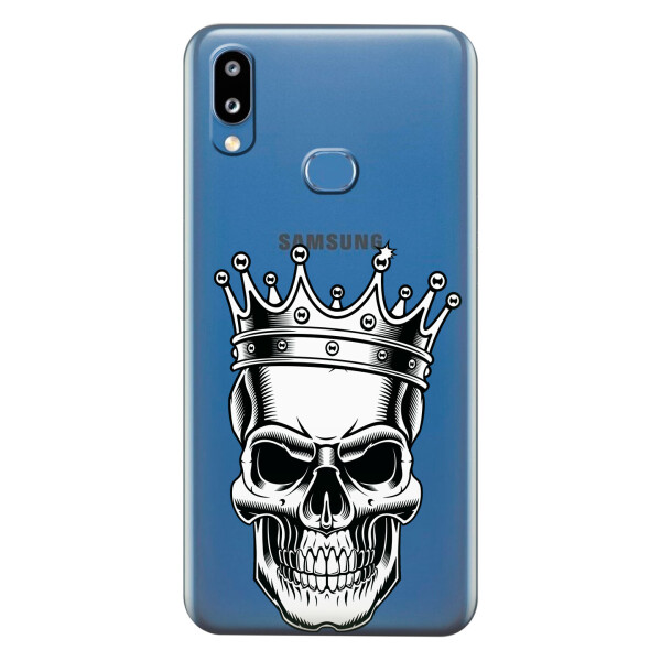 

Прозрачный силиконовый чехол iSwag для Samsung Galaxy M01s с рисунком - Царский череп (KS4015)