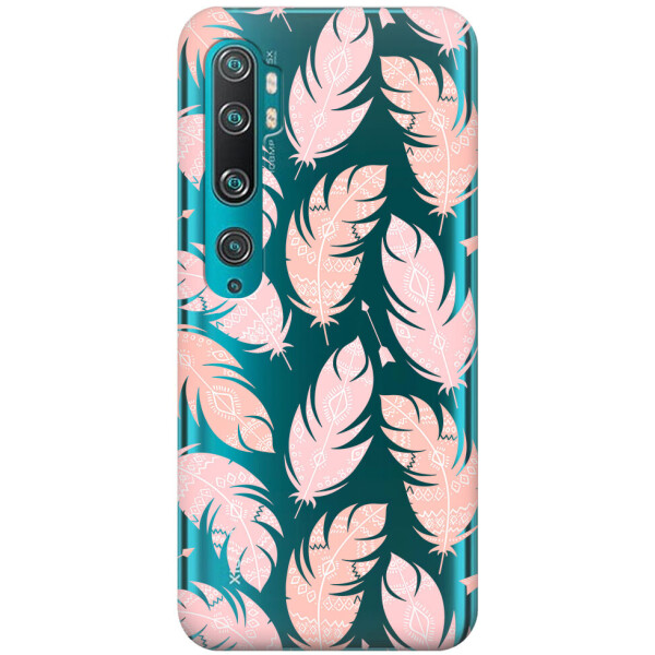 

Чехол iSwag для Xiaomi Mi Note 10 Pro Розовые перья (H299)