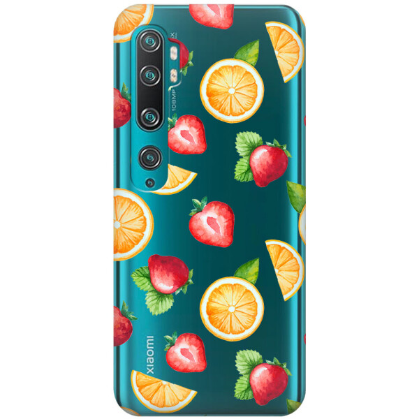 

Прозрачный силиконовый чехол iSwag для Xiaomi Mi Note 10 Pro с рисунком - Фруктовый дизайн (H342)