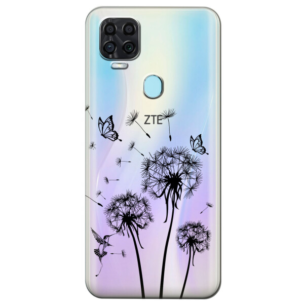 

Прозрачный силиконовый чехол iSwag для ZTE Blade V2020 с рисунком - Одуванчики (KS4021)