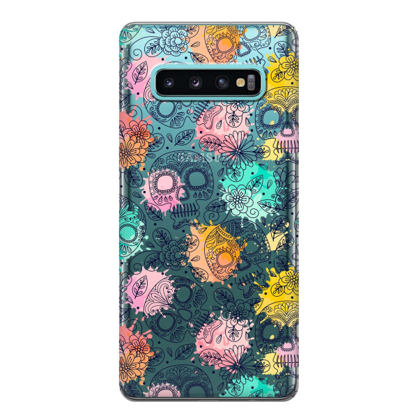 

Чехол iSwag для Samsung Galaxy S10 Красочные черепа (H409)