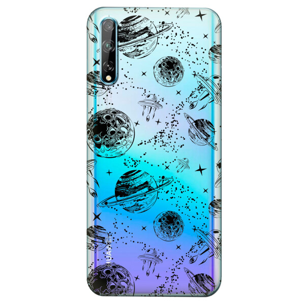 

Прозрачный силиконовый чехол iSwag для Huawei P Smart S с рисунком - Космос (KS4113)