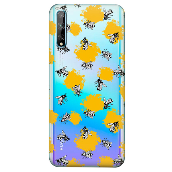 

Прозрачный силиконовый чехол iSwag для Huawei P Smart S с рисунком - Пчелы (KS4127)
