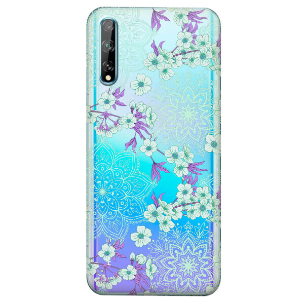 

Прозрачный силиконовый чехол iSwag для Huawei P Smart S с рисунком - Цветочная мандала (KS4137)