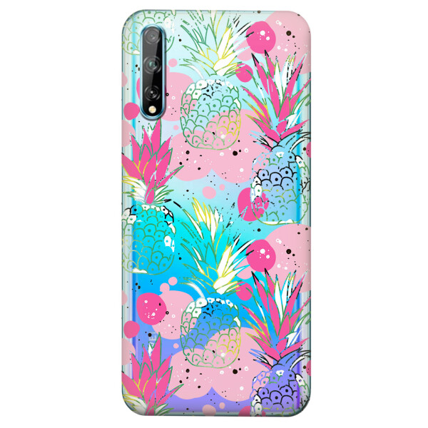 

Прозрачный силиконовый чехол iSwag для Huawei P Smart S с рисунком - Ананасы (KS4140)
