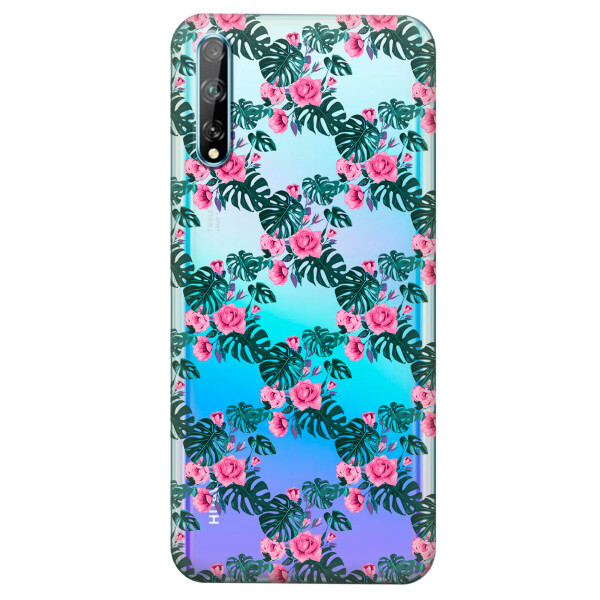 

Прозрачный силиконовый чехол iSwag для Huawei P Smart S с рисунком - Цветочная лиана (KS4143)