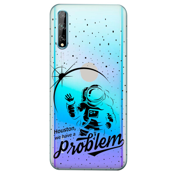 

Прозрачный силиконовый чехол iSwag для Huawei P Smart S с рисунком - Космонавт с проблемой (KS4156)