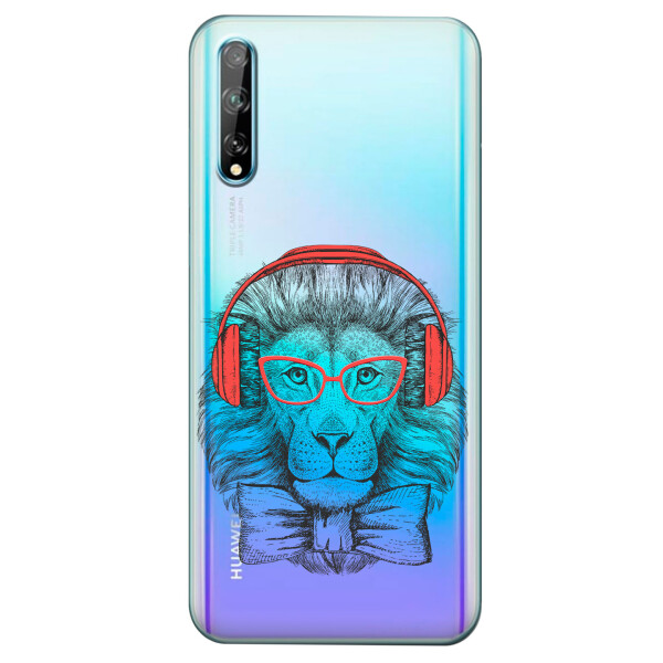 

Прозрачный силиконовый чехол iSwag для Huawei P Smart S с рисунком - Лев (KS4157)