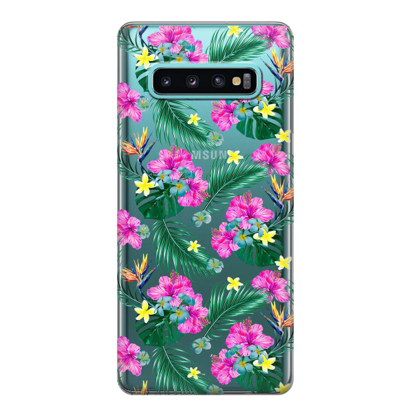 

Чехол iSwag для Samsung Galaxy S10 Plus Тропические цветы (H433)
