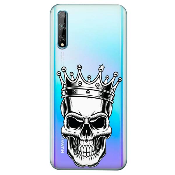 

Прозрачный силиконовый чехол iSwag для Huawei P Smart S с рисунком - Царский череп (KS4165)