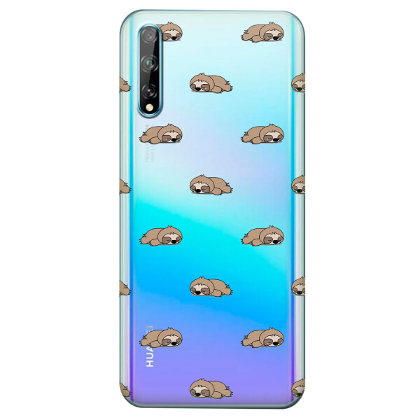

Прозрачный силиконовый чехол iSwag для Huawei P Smart S с рисунком - Спящие ленивцы (KS4166)