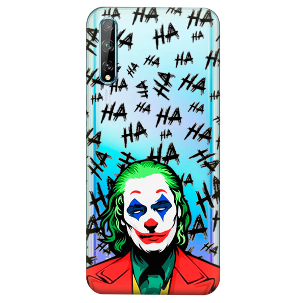 

Прозрачный силиконовый чехол iSwag для Huawei P Smart S с рисунком - Джокер (KS4168)