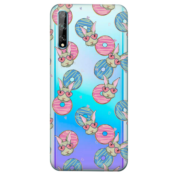 

Прозрачный силиконовый чехол iSwag для Huawei Y8p с рисунком - Зайчики (KS4180)