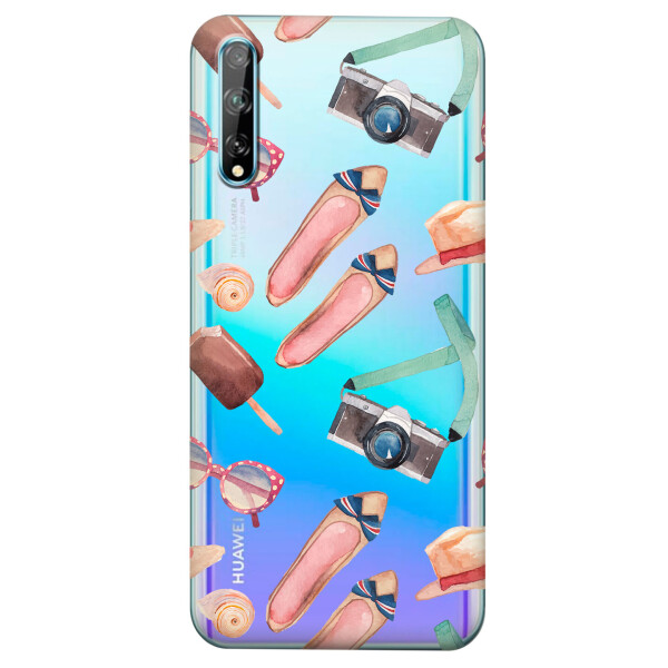 

Прозрачный силиконовый чехол iSwag для Huawei Y8p с рисунком - Женские штучки (KS4190)