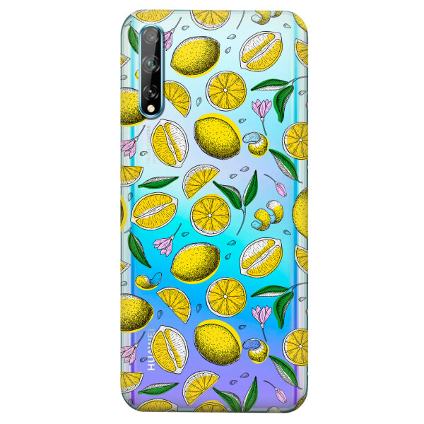 

Прозрачный силиконовый чехол iSwag для Huawei Y8p с рисунком - Лимоны (KS4199)