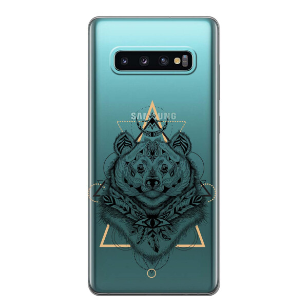 

Чехол iSwag для Samsung Galaxy S10 Plus Медведь индеец (H488)