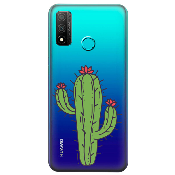 

Прозрачный силиконовый чехол iSwag для Huawei P Smart 2020 с рисунком - Тропический кактус (KS4271)