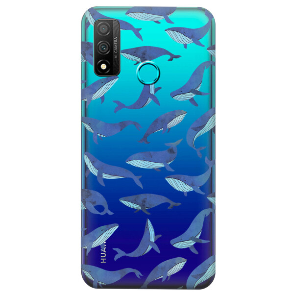 

Прозрачный силиконовый чехол iSwag для Huawei P Smart 2020 с рисунком - Киты (KS4284)