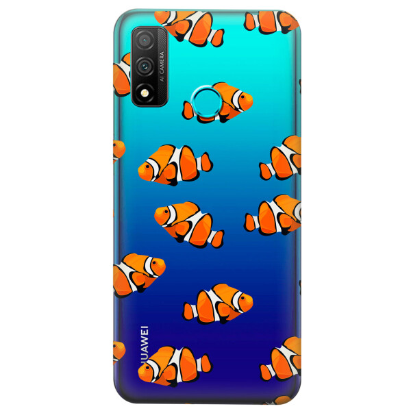 

Прозрачный силиконовый чехол iSwag для Huawei P Smart 2020 с рисунком - Рыбки (KS4291)