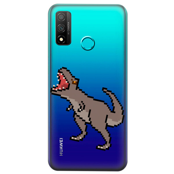 

Прозрачный силиконовый чехол iSwag для Huawei P Smart 2020 с рисунком - Пикселький динозавр (KS4300)