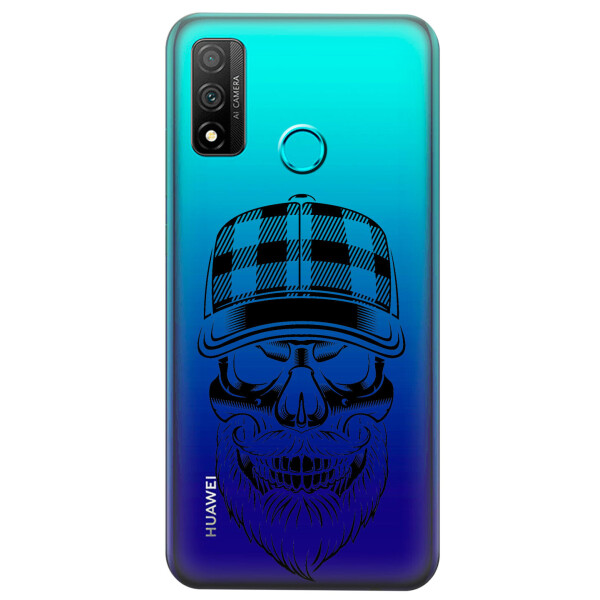 

Прозрачный силиконовый чехол iSwag для Huawei P Smart 2020 с рисунком - Бородатый череп (KS4301)
