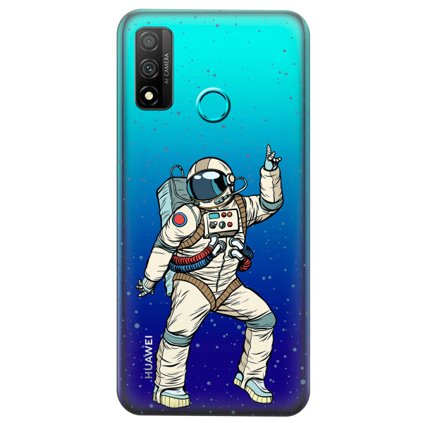 

Прозрачный силиконовый чехол iSwag для Huawei P Smart 2020 с рисунком - Веселый космонавт (KS4302)