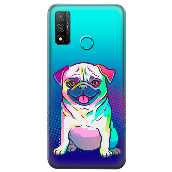 

Прозрачный силиконовый чехол iSwag для Huawei P Smart 2020 с рисунком - Мопс (KS4310)