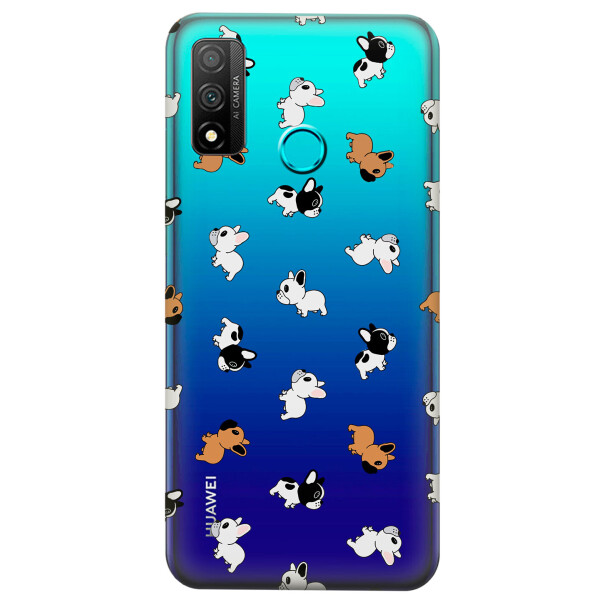 

Прозрачный силиконовый чехол iSwag для Huawei P Smart 2020 с рисунком - Французские бульдоги (KS4314)