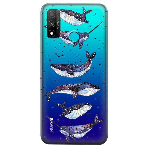 

Прозрачный силиконовый чехол iSwag для Huawei P Smart 2020 с рисунком - Киты Единороги (KS4319)