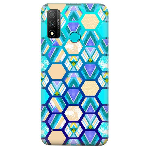 

Прозрачный силиконовый чехол iSwag для Huawei P Smart 2020 с рисунком - Ромбы (KS4324)