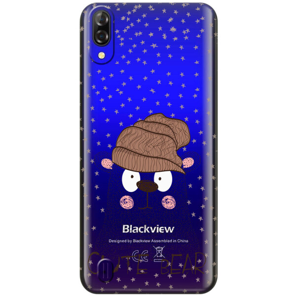 

Прозрачный силиконовый чехол iSwag для Blackview A60 с рисунком - Медведь (H570)