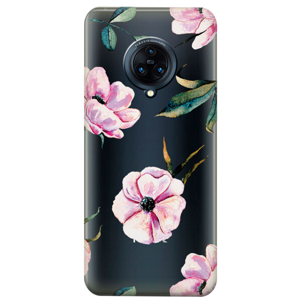 

Прозрачный силиконовый чехол iSwag для Vivo NEX 3 с рисунком - Пионы (KS4333)