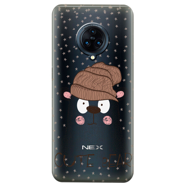 

Прозрачный силиконовый чехол iSwag для Vivo NEX 3 с рисунком - Медведь (KS4334)
