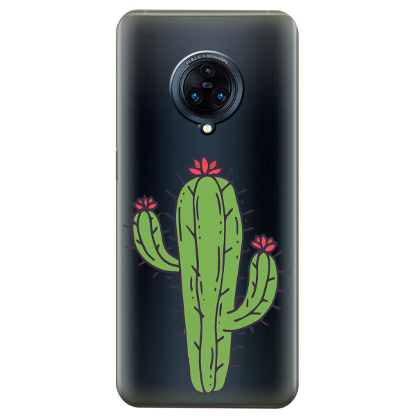 

Прозрачный силиконовый чехол iSwag для Vivo NEX 3 с рисунком - Тропический кактус (KS4346)