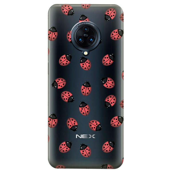 

Прозрачный силиконовый чехол iSwag для Vivo NEX 3 с рисунком - Божьи коровки (KS4358)
